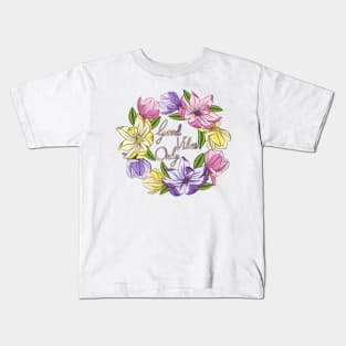 Good Vibes Only - Magnolia Flowers Kids T-Shirt